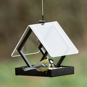 Casa para pájaros colgante, casa para pájaros de exterior, casa para pájaros de jardín, casa para pájaros decorativa, casa para pájaros de hierro, casa para pájaros moderna - Product Image 2