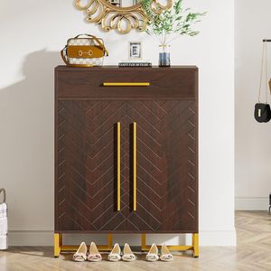 Moderno Armadio Portascarpe da 20 Paia con Cassetto, Scarpiera Organizzatrice da Ingresso con Ante - Product Image 4