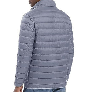 2024 Beige Quilted Men's Puffer Work <b>Jacket</b> 100% Polyester Filling Fashionable Parka Style Winter Utility Stand Collar Hooded - Product Image 4