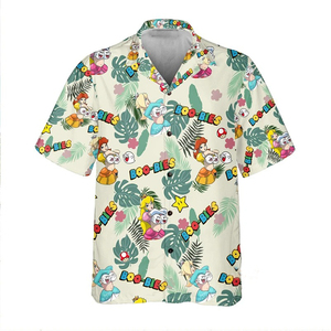เสื้อเชิ้ตฮาวายชาย แขนสั้น ลายพิมพ์ตัวอักษร สำหรับวันหยุดฤดูร้อน สวมใส่สบาย ติดกระดุม ปกคอเสื้อพับได้ ผ้าป๊อปลินระบายอากาศ - Product Image 4