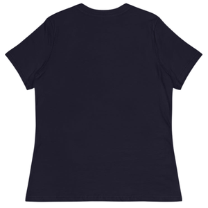 T-shirt pour femme, coupe décontractée, bleu marine, col rond, coton doux, manches courtes, vêtements décontractés pour tous les jours - Product Image 2