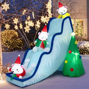Tobogán Inflable de Oso Polar de 9 Pies para Decoración de Jardín Navideña al Aire Libre con Luces LED - Product Image 2