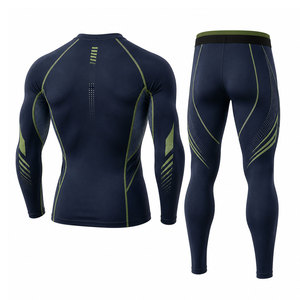 Ensemble de compression haute performance pour homme, haut à manches longues et pantalon de compression pour entraînement, exercice et activités de plein air - Product Image 3