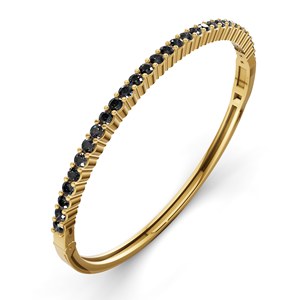 Bracelet jonc ouvrable en or rose 14 carats avec diamant noir rond Embrace (1 carat) Tw. Bracelets pour femmes Brothers Good Price - Product Image 4