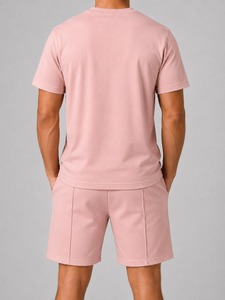 Lounge <b>Short</b> Set Two Piece Relaxed Fit <b>Men</b> T Shirt and <b>Shorts</b> Soft <b>Lightweight</b> Home Wear Sleepwear Casual Weekend Matching Se - Product Image 5