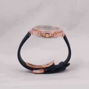 Reloj de lujo personalizado con diamantes incrustados para hombre, completamente automático, de acero inoxidable, con números arábigos, reloj de pulsera con diamantes de moissanita. - Product Image 2