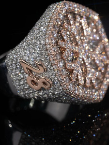 Anillo de Dedo con Diamantes de Imitación, Estilo Religioso, Plata 925, Diseño Original, Certificado IGI, para Hombre, para Boda - Product Image 2