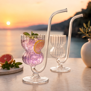 Vasos de Cóctel Transparentes de Borosilicato Hechos a Mano de 350 ml, Vasos de Martini y Margarita Sin Plomo, Cristalería Reutilizable al por Mayor - Product Image 5
