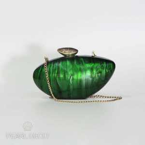 Bolsos de mano y carteras de resina epoxi con forma de huevo, metálicos, brillantes, de moda, para mujer, para fiestas y bodas, de UO - Product Image 4