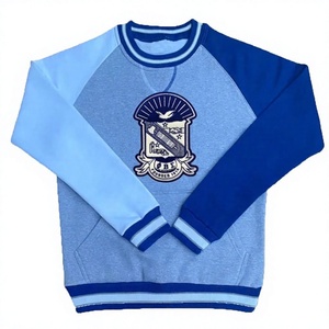 Sudaderas de Fraternidad Más Vendidas con Cuello en V, Colores Combinados, Escudo Bordado y Bolsillo Tipo Canguro - Product Image 6