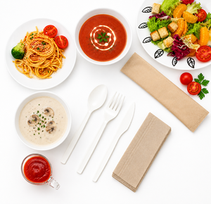 Cuillères jetables pour la restauration, lot de 100, pour les fêtes, les événements et l'emballage alimentaire, cuillères pour les plats à emporter des restaurants et les cuisines cloud - Product Image 1