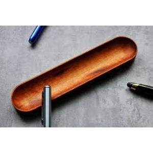 Long Wooden Pen Tray <b>Minimalist</b> Handcrafted Holder for Modern <b>Desks</b> and Workspaces - Product Image 1