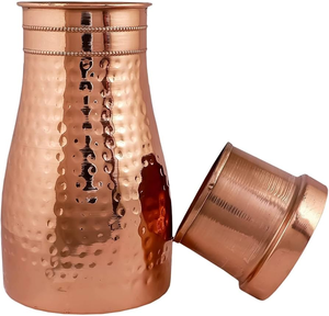 Bouteille d'eau en cuivre d'Inde, pure à 100%, 1000 ml, emballage de qualité supérieure, grossiste d'Inde - Product Image 4
