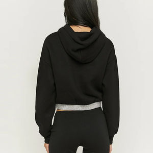 Conjunto de 2 piezas de sudadera con capucha personalizada para mujer, pantalón de chándal de algodón grueso French Terry de pierna ancha y corte recto. - Product Image 2