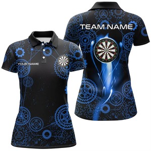 Custom Canada <b>Darts</b> Team Polo Shirt Black Sublimation Print Quick Dry Short Sleeve Sport Wear with Maple Leaf and <b>Dart</b> Design - Product Image 4