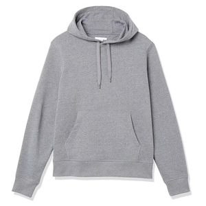 Sudadera Clásica Gris con Dobladillo Acanalado y Bolsillo Canguro, Sudadera de Algodón Orgánico para Uso Diario, Diseño Personalizado, Sudaderas al por Mayor - Product Image 1