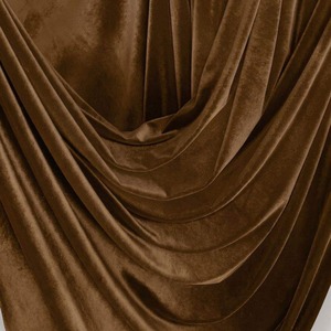 Premium Quality Dark <b>Brown</b> Velvet Fabric Luxury Soft Touch Polyester Material for Clothing Dresses Suits Jackets Use for Sale - Product Image 2