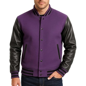 Chaqueta Varsity Personalizada OEM, Chaqueta Bomber Universitaria Premium, Chaqueta de Mezcla de Lana Estilo Urbano, Parches Bordados, Logotipo Personalizado - Product Image 6