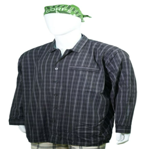 Chemise en flanelle 100 % coton biologique à carreaux tendance pour homme, décontractée, à manches longues boutonnée, anti-plis - Product Image 3