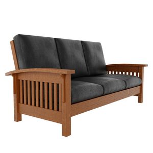 Elegante Sofá de Tres Plazas de Madera Maciza Estilo Misionero - Product Image 2