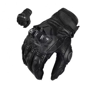 Gants de moto en cuir sur mesure pour l'été avec poignées, sangle de poignet réglable, antidérapants, respirants, légers, unisexes - Product Image 2