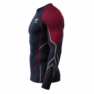 OEM Rashguard de compression à manches longues pour hommes, vêtements de sport pour la gym, avec logo et impression personnalisés - Product Image 3