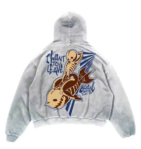 Sudadera con Capucha Personalizada con Logotipo, Lavada al Ácido, para Hombre, Sudadera de Alta Calidad, Lavada con Tinte, Talla Grande, Unisex - Product Image 5