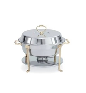 Increíble calentador de alimentos tipo chafing dish de acero inoxidable, juego de vajilla para hotel con marco de metal negro, apto para congelador. - Product Image 6