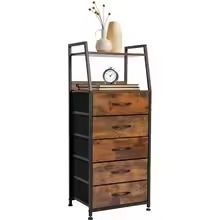 Comodino rustico a 5 cassetti, - Product Image 1