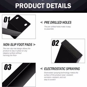 30-Inch Heavy Duty X-Shaped Modern Furniture Legs Coffee Table Desk Anti-Slip Feet Pads Alloy Steel <b>Bench</b> Legs <b>Metal</b> Furniture - Product Image 4
