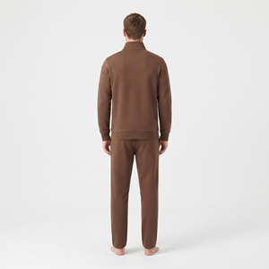 Ensemble de survêtement décontracté 2 pièces pour homme, de qualité supérieure, avec fermeture éclair intégrale, idéal pour le fitness et le jogging, personnalisable en gros - Product Image 2