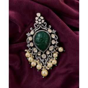 Pendentif en argent et moissanite Sangeetha Jewellers Hyd - Product Image 1