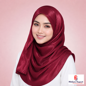 Zimmy Choo Plain Hijab Scarf Custom Printed <b>Silk</b> Feel Soft <b>Head</b> <b>Wrap</b> Shawl OEM ODM Textile Manufacturer - Product Image 6