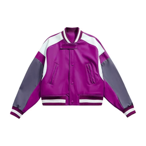 Blouson de moto en cuir pour homme, personnalisé, style urbain, col montant, fermeture éclair, impression délavée, vente en gros - Product Image 6