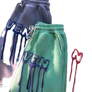 Pantalones cortos de fitness informales para hombre con logotipo personalizado, pantalones cortos de malla personalizados sublimados con estampado de espuma en 3D estilo americano, talla 6XL - Product Image 3