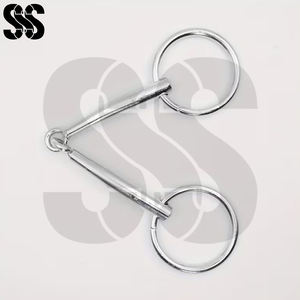 Mors à anneau lâche équestre haut de gamme en acier inoxydable pour l'entraînement et l'équitation des chevaux, avec support latéral durable pour la stabilité et la prévention du rejet du mors - Product Image 3
