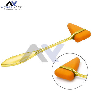 Martillo de percusión médico Taylor chapado en oro con cabezal naranja Stealth, martillo de reflejos Taylor para tendones - Product Image 5