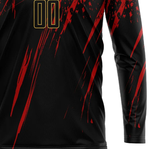 Black Black <b>Old</b> Gold Red Soccer Uniform for Men Sublimation Football Jersey and <b>Shorts</b> Set Breathable Team Training Match Wear - Product Image 4