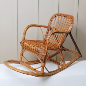 Relaxing seating for toddlers rattan <b>cane</b> rocker recliner <b>chairs</b> children solid wood rocking <b>chair</b> - Product Image 3