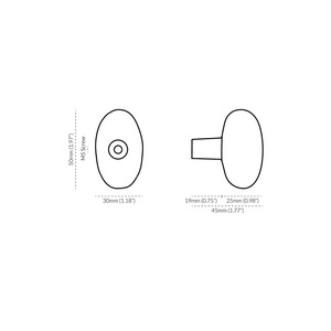 Luxury Oval Stainless Brass Cabinet Knob Minimalist Furniture Nickel Durable Kitchen Drawer <b>Pull</b> Modern Eco-Friendly Antirust - Product Image 4