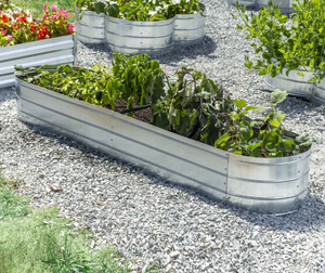 Maceta de metal galvanizado resistente a la intemperie para interiores y exteriores con acabado de metal rústico para una decoración de patio encantadora - Product Image 6