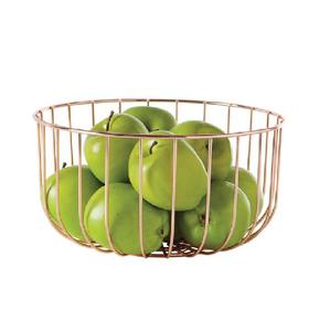 Panier à fruits en fil de fer au design géométrique, couleur or, finition brillante, support à fruits moderne, dernière arrivée, rangement pour fruits - Product Image 2