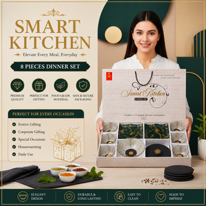 Juego de Vajilla de Lujo de 9 Piezas en Caja de Regalo con Platos y Tazones Estampados, Vajilla Elegante para Regalos Festivos y Uso Diario - Product Image 1