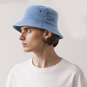 Cotton Custom Bucket Hats Wholesale Wide Brim Blank Fisherman <b>Caps</b> Casual Plain Buckets Hats - Product Image 6