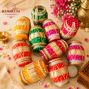 Cajas de Regalo de Dholak de Algodón Hechas a Mano en India, Bolsas Potli con Diseño Tradicional para Graduación, Pascua, Halloween, Bodas, Recuerdos y Regalos - Product Image 2