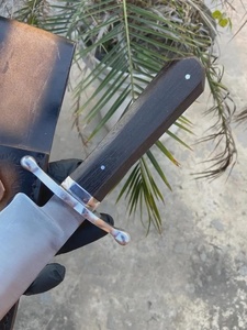 Cuchillo Bowie de Hoja Fija Hecho a Mano por A&M ENTERPRISES, Acero Inoxidable, Punta Caída, Mango de Madera, Funda de Cuero, Cuchillos de Supervivencia y Camping - Product Image 6