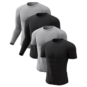 OEM Men Rash Guard T <b>Shirt</b> <b>Compression</b> Short Sleeve Swim <b>Shirt</b> UV Protection Custom Logo Bulk Supply - Product Image 4