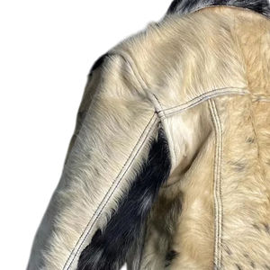 Veste en cuir de vachette et denim sur mesure pour hommes |   Vestes en cuir personnalisées pour camionneurs, style cow-boy, en peau de vache |   Vestes pour hommes - Product Image 3