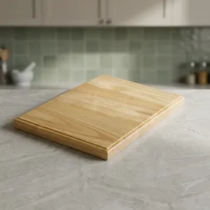 <b>Wooden</b> Chopping <b>Block</b> Rectangle Anti-Slip Cutting Board Kitchen Use Natural Shape - Product Image 2