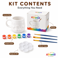 Набор для росписи керамической кружки Xinwee Aesthetic DIY с вишневым узором для девочек, вирусный тренд TikTok, набор для творчества в стиле кокетки, подарок на день рождения